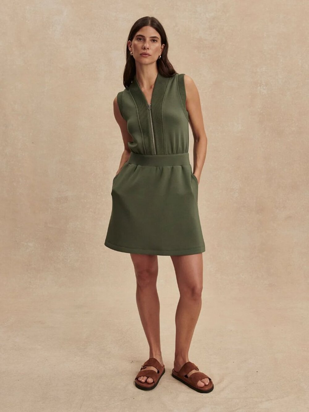 Varley Polyanna Half Zip Dress